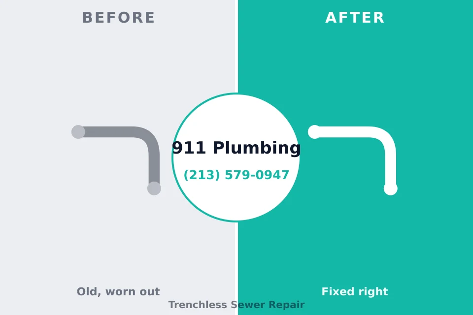 Before and after: plumbing company Stephenville, TX